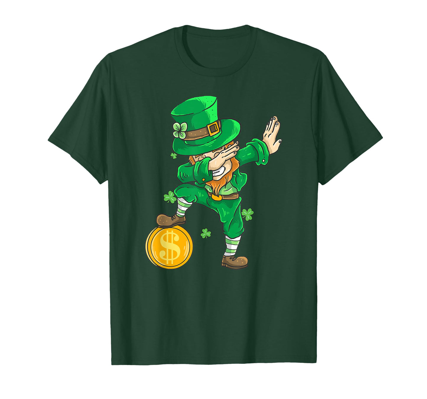 St Patricks Day Dabbing Leprechaun Kids Dab T-Shirt