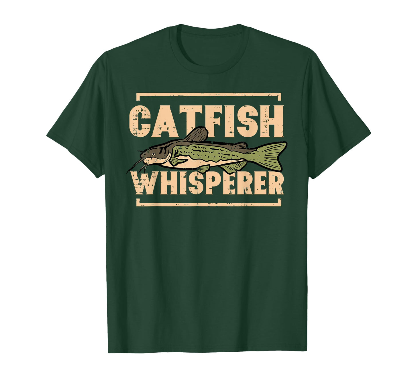 Fishing Catfish Whisperer Funny Fish Lover Men Women Kids T-Shirt