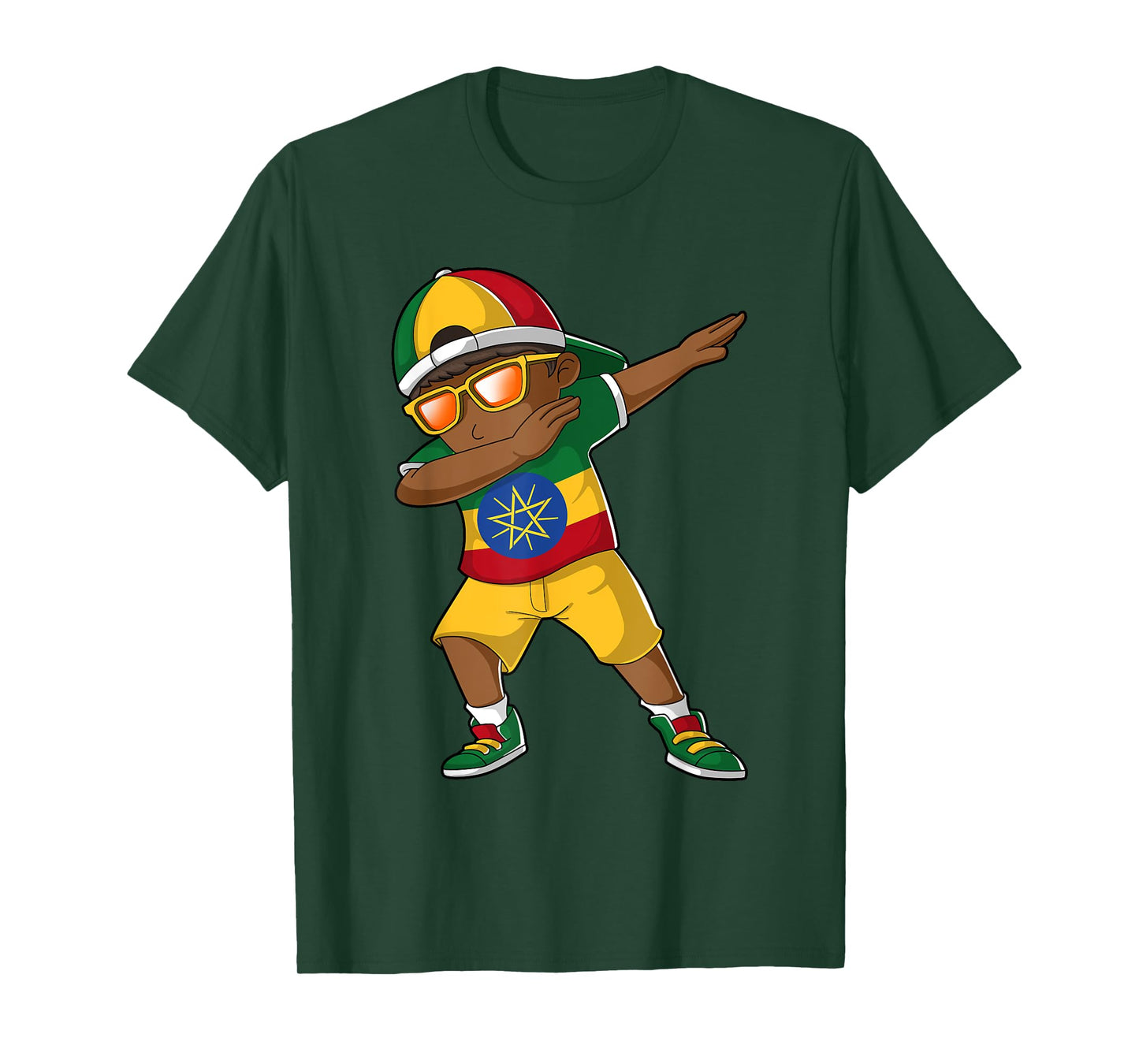 Ethiopian Boy Ethiopia Kid Patriotism Roots Heritage T-Shirt