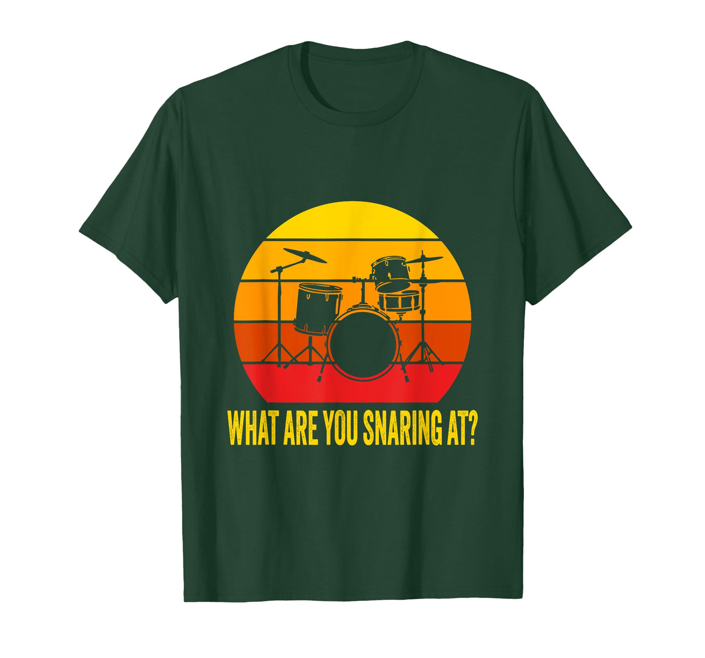 Retro Vintage What are you snaring at Drums Funny Drummer T-Shirt