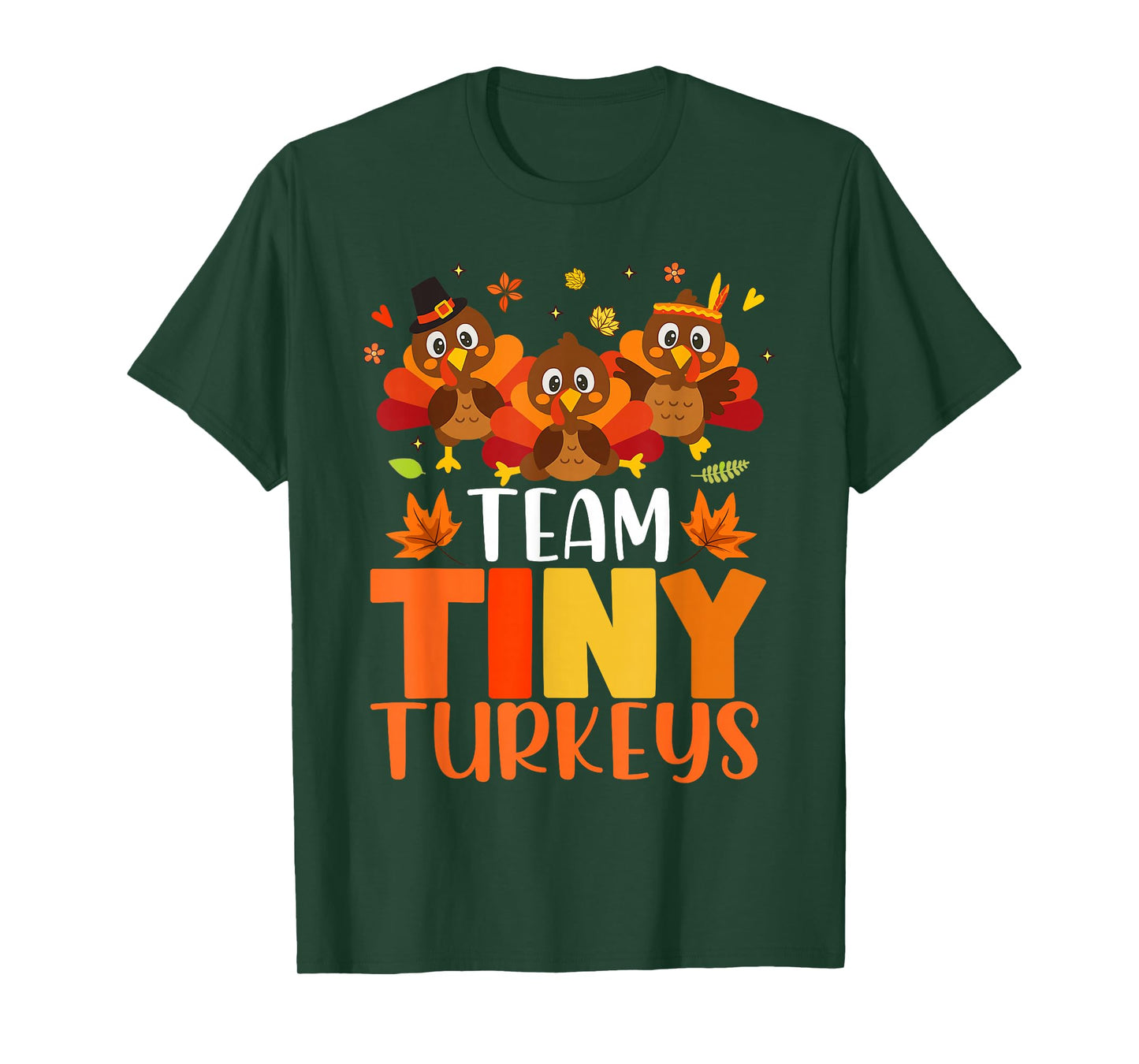 Cute Team Tiny Turkeys Neonatal NICU Nurse Thanksgiving Fall T-Shirt