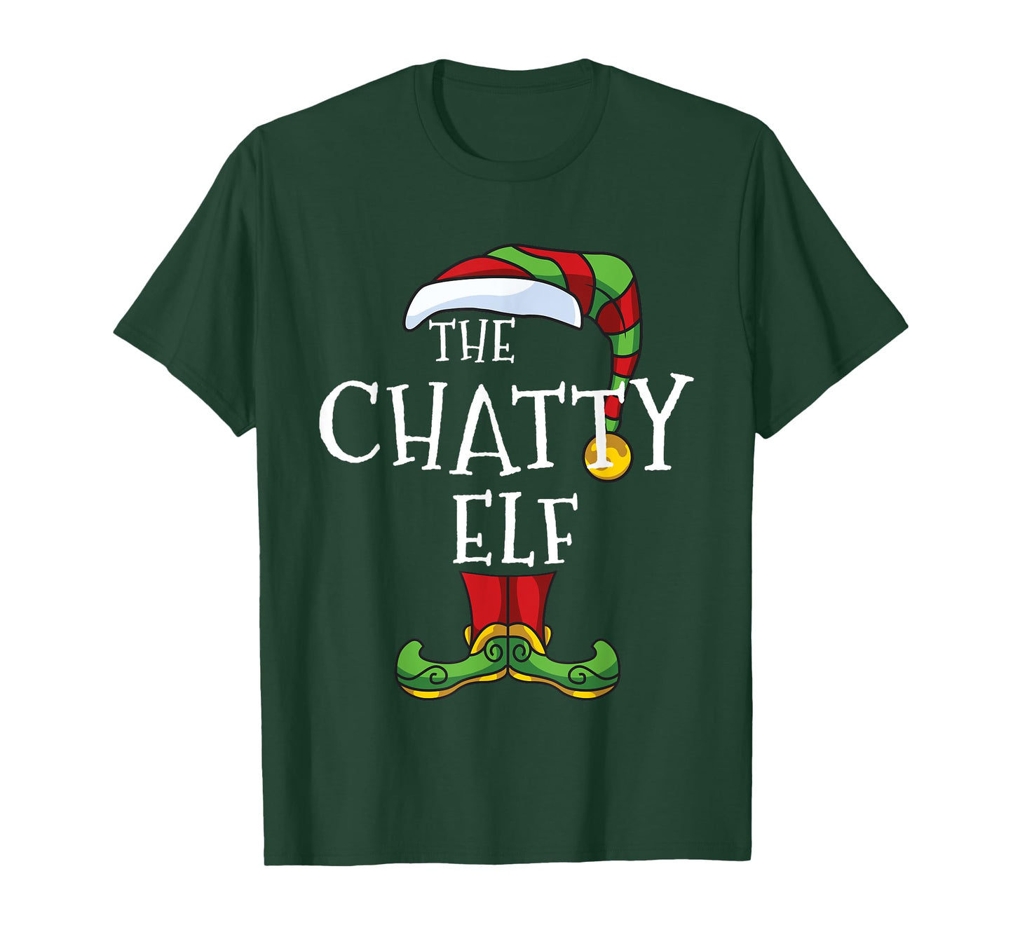 Chatty Elf Talkative Family Matching Christmas Group Funny T-Shirt