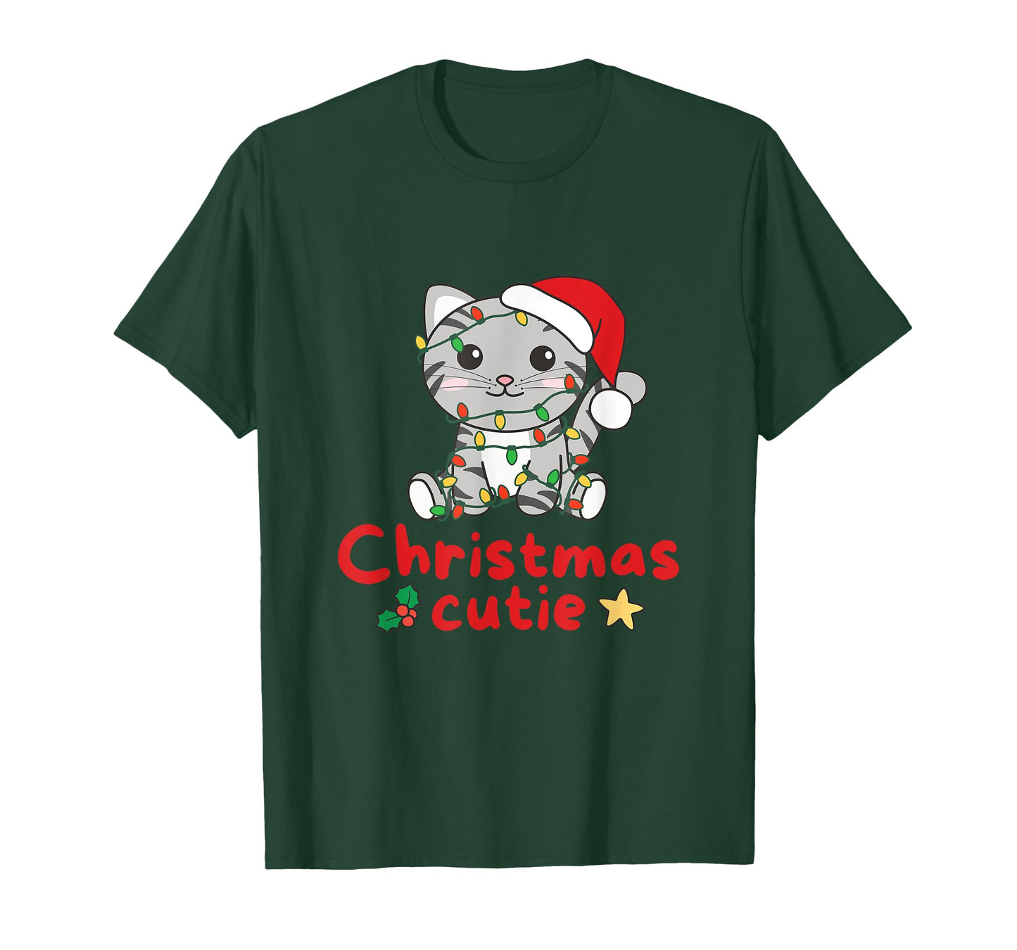 Cat Christmas Cutie Cats Christmas T-Shirt for Men Women Kids