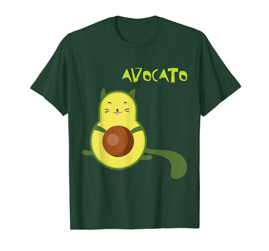 Avocato Funny Cute Cat Avocado Gift for Vegan T-Shirt