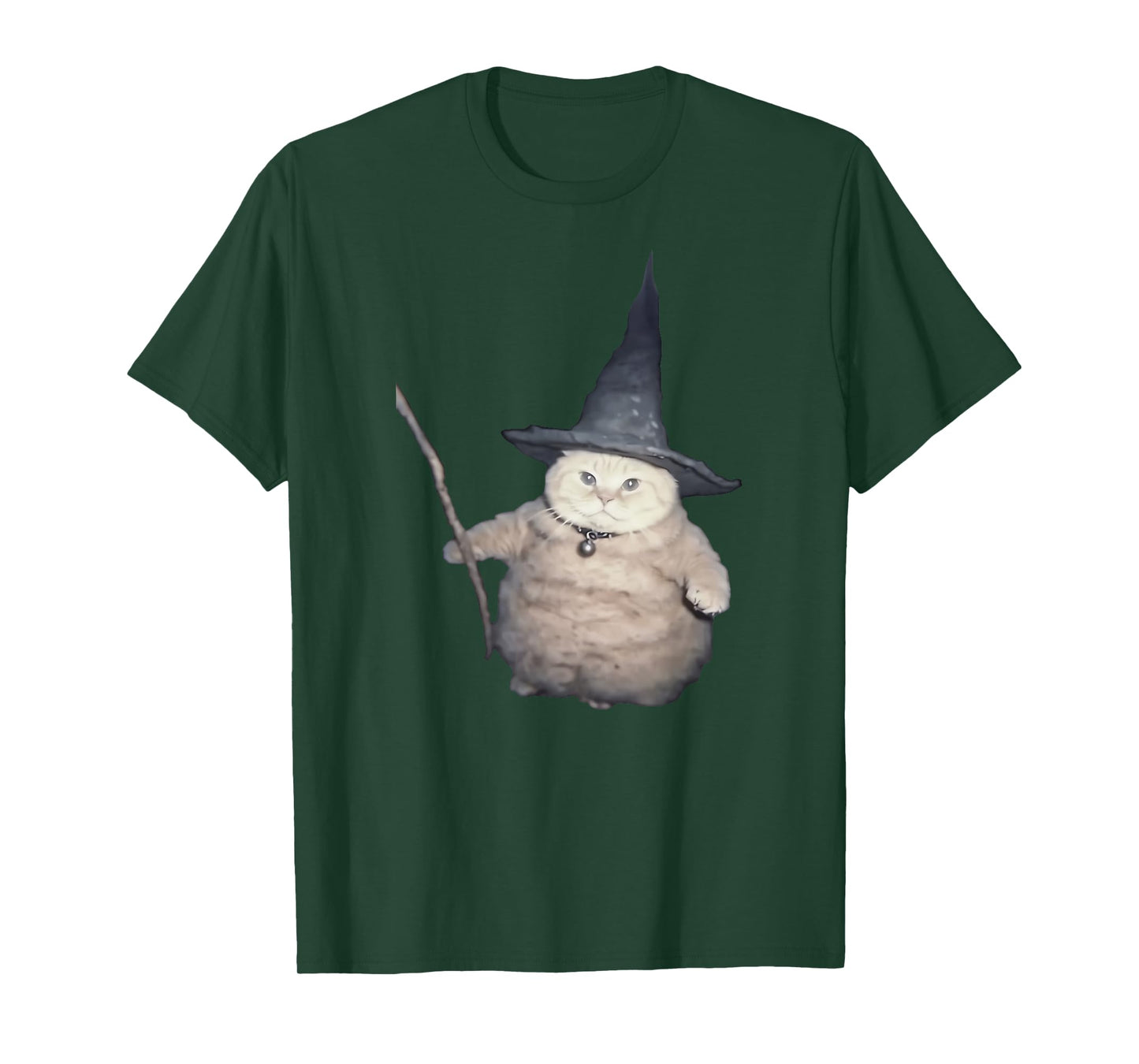 Cute Funny Wizard Cat Weird Kitten Cat Meme Spooky Halloween T-Shirt
