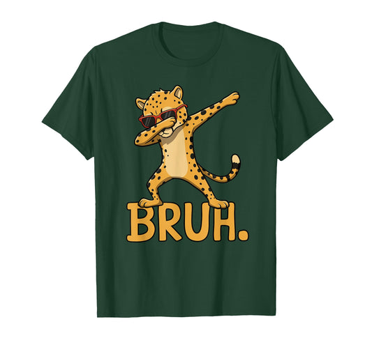 Sunglasses Cheetah Lover Dabbing Cheetah Bruh Wild Animal T-Shirt