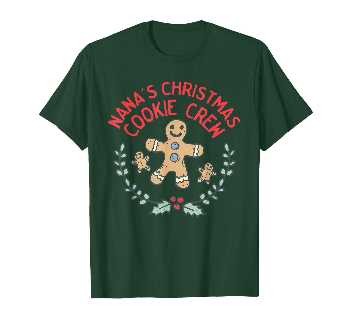 Cute Nana's Christmas Cookie Crew for Grandchildred Kids T-Shirt