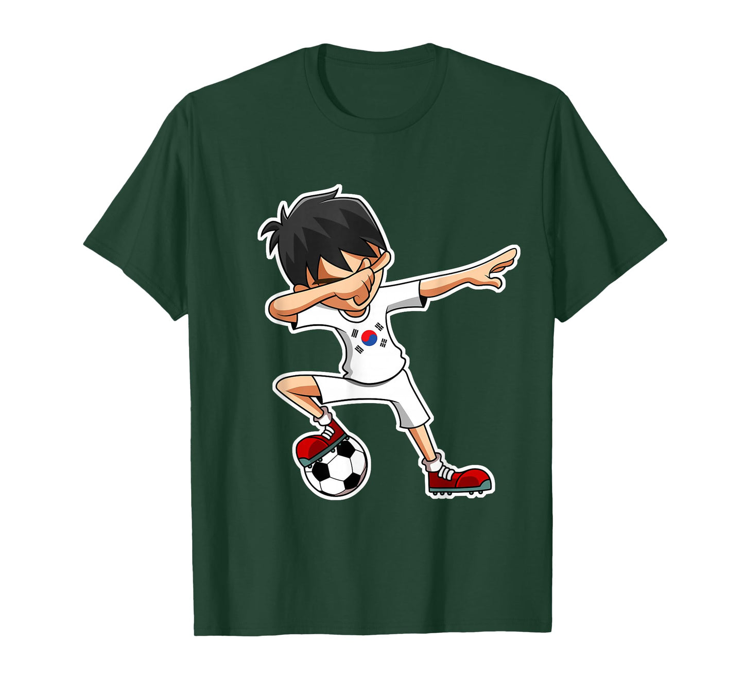 Dabbing Soccer Boy South Korea Jersey, Korean Kids Gifts T-Shirt