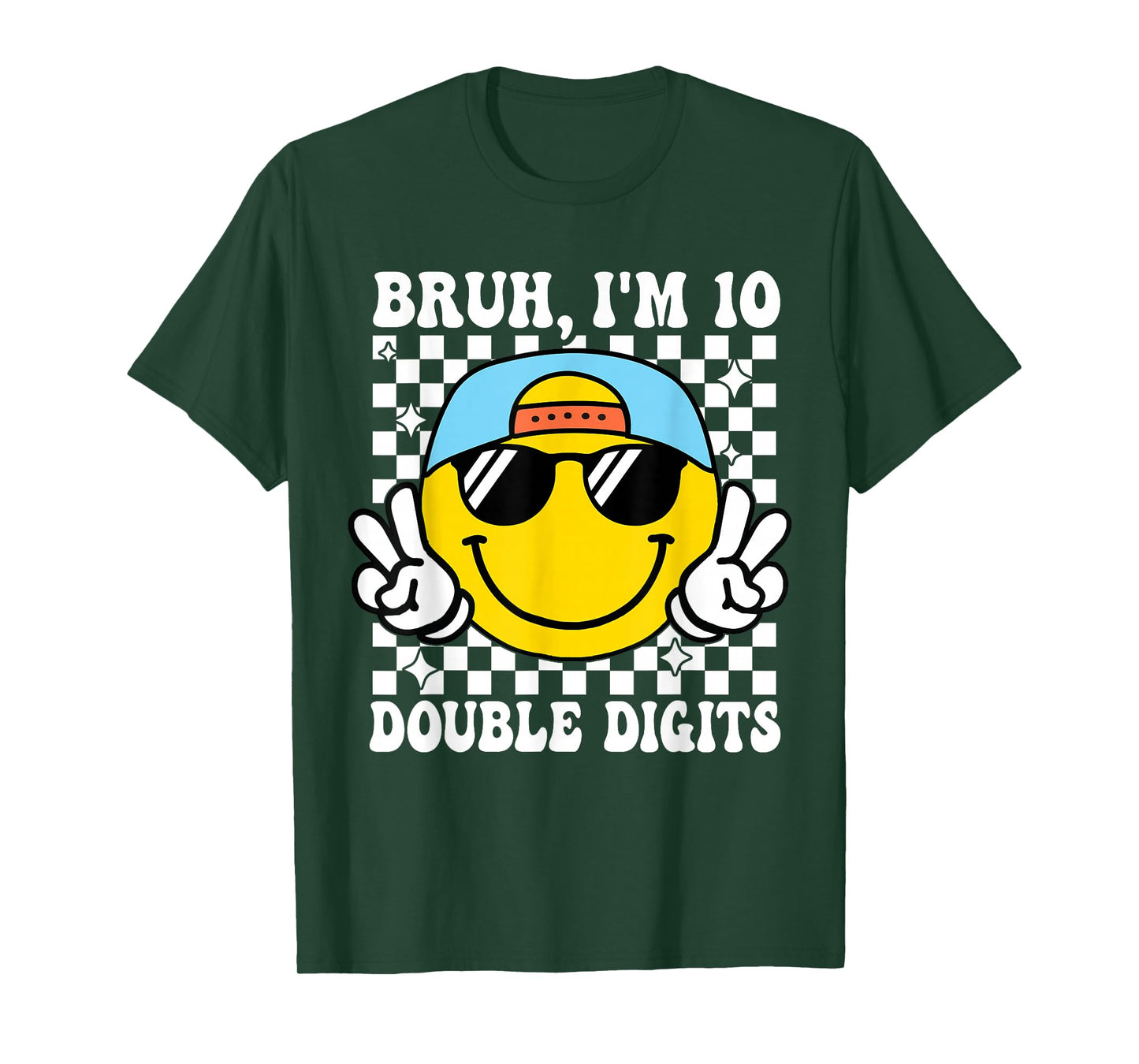 Bruh I'm Double Digits 10 Year Old boy Birthday 10 Birthday T-Shirt