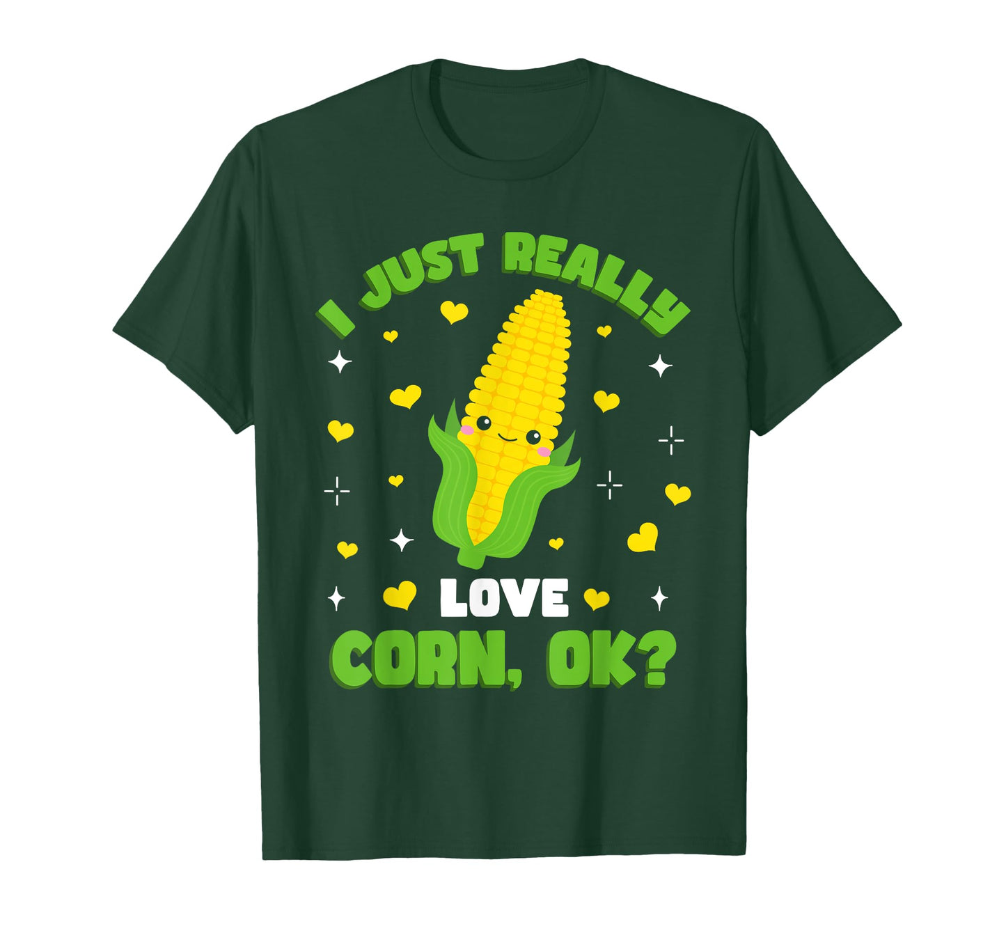 Corn Farming Kids Kawaii I Just Really Love Corn T-Shirt