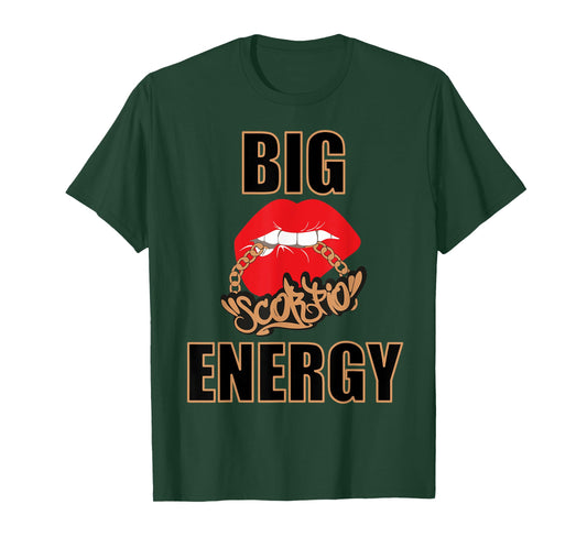 Big Scorpio Energy Sexy Scorpio Girl Women Vibes Lips Chain T-Shirt