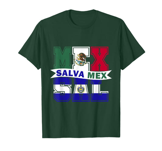 Salva Mex Half Salvadorian half Mexican El Salvador Mexico T-Shirt