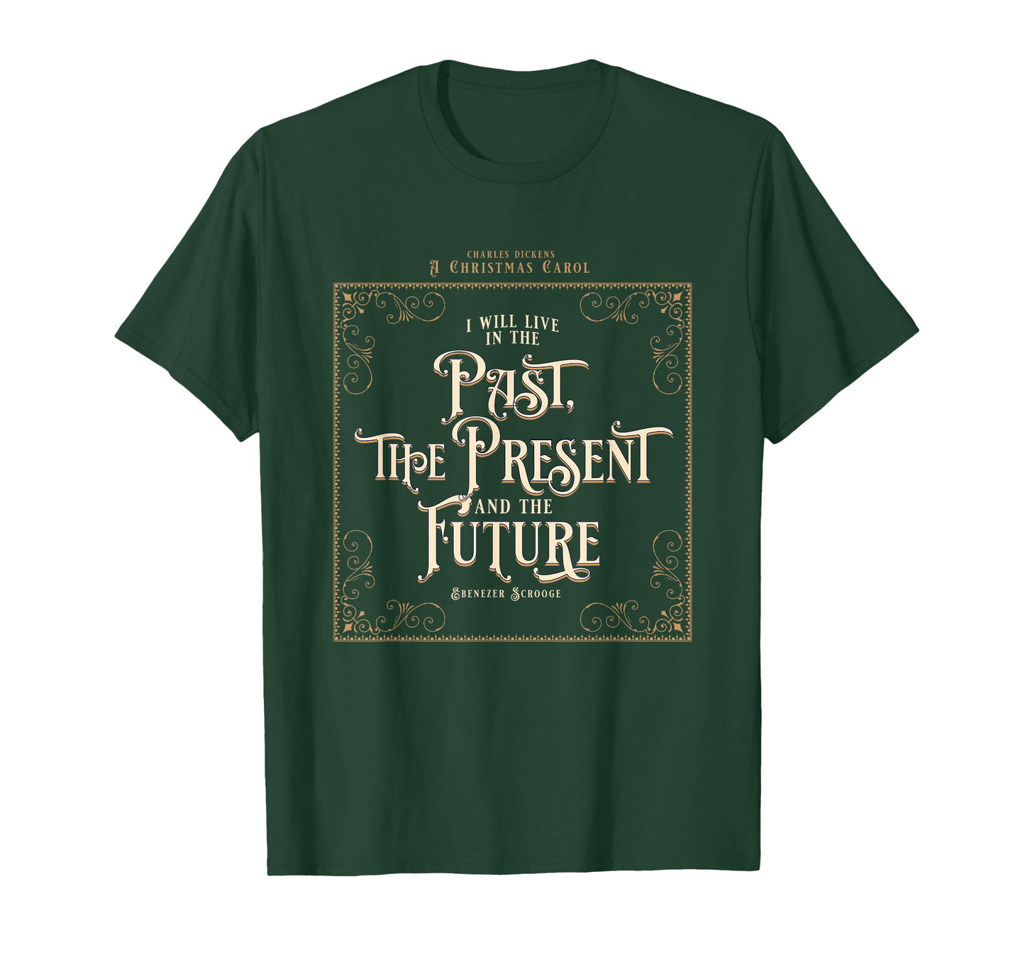 Christmas Carol, Scrooge, Marley, Holiday Design T-Shirt
