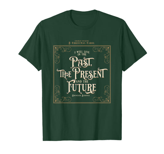 Christmas Carol, Scrooge, Marley, Holiday Design T-Shirt