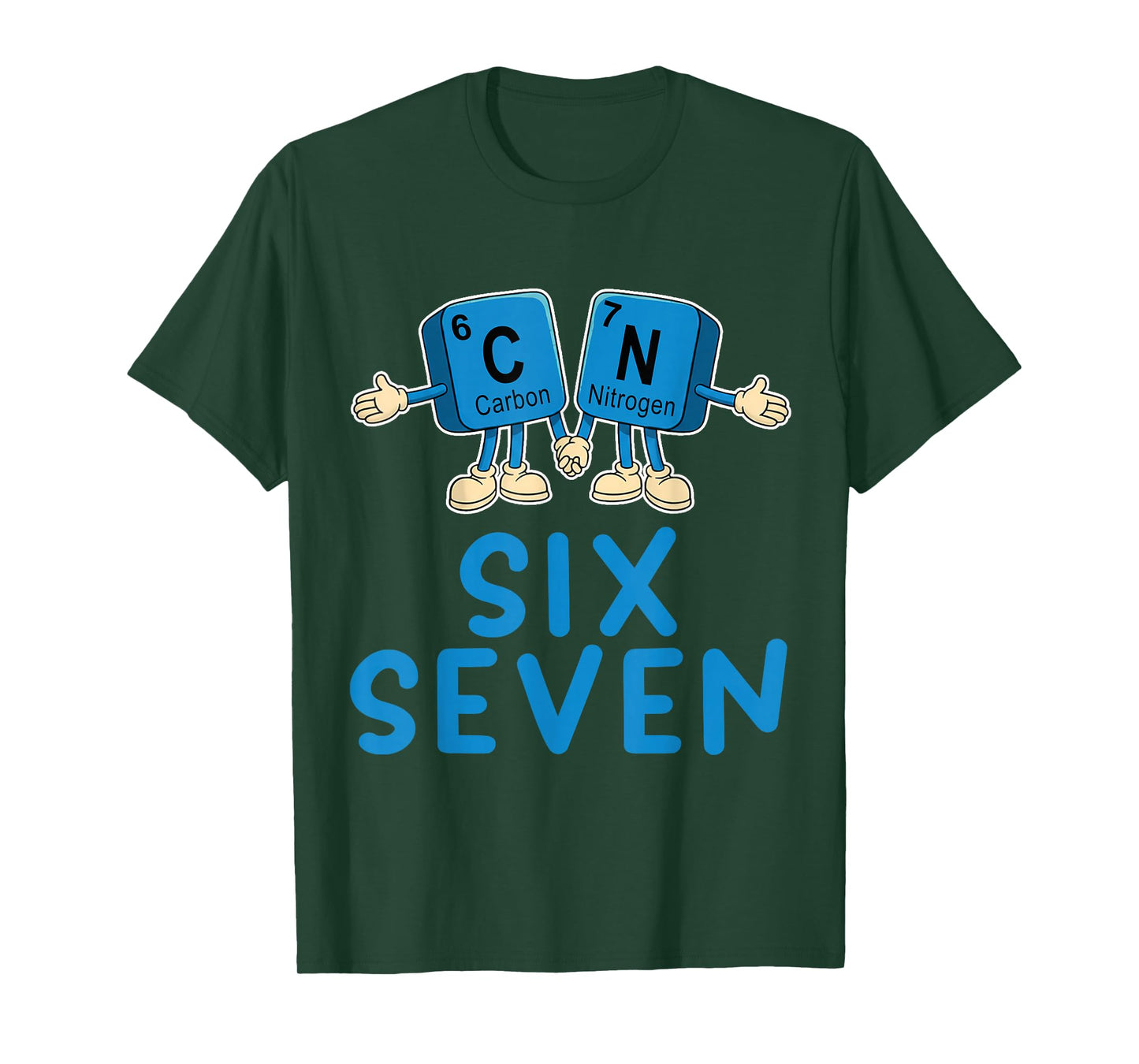 Fun 67 Meme Six Seven Funny Science Teacher Periodic Table T-Shirt
