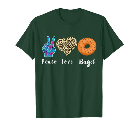 Bagel Love Peace Bagels Baker Dough Baking Bagel Lover T-Shirt