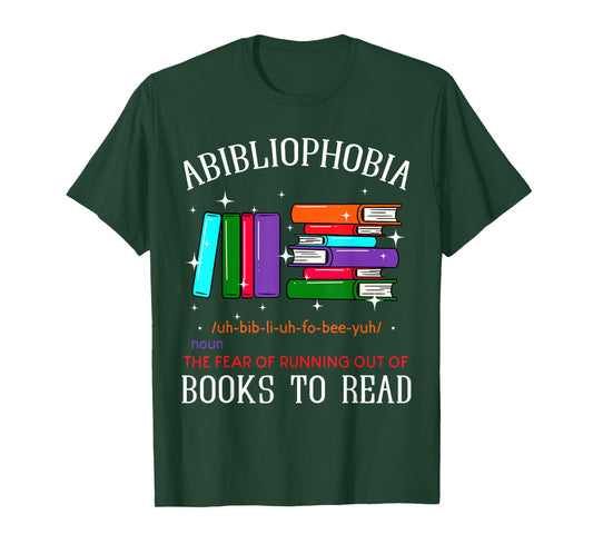 Abibliophobia Bibliophilia Abibliophobia Bibliophilia Anxiety T-Shirt