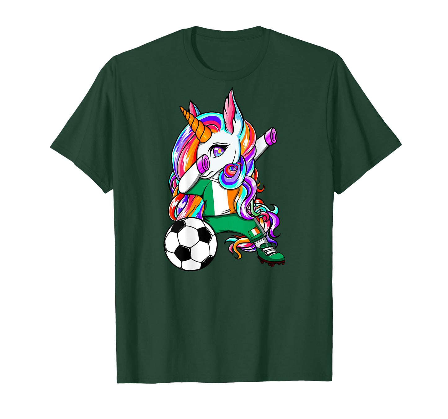 Dabbing Unicorn Ireland Soccer Lovers Jersey Irish Football T-Shirt