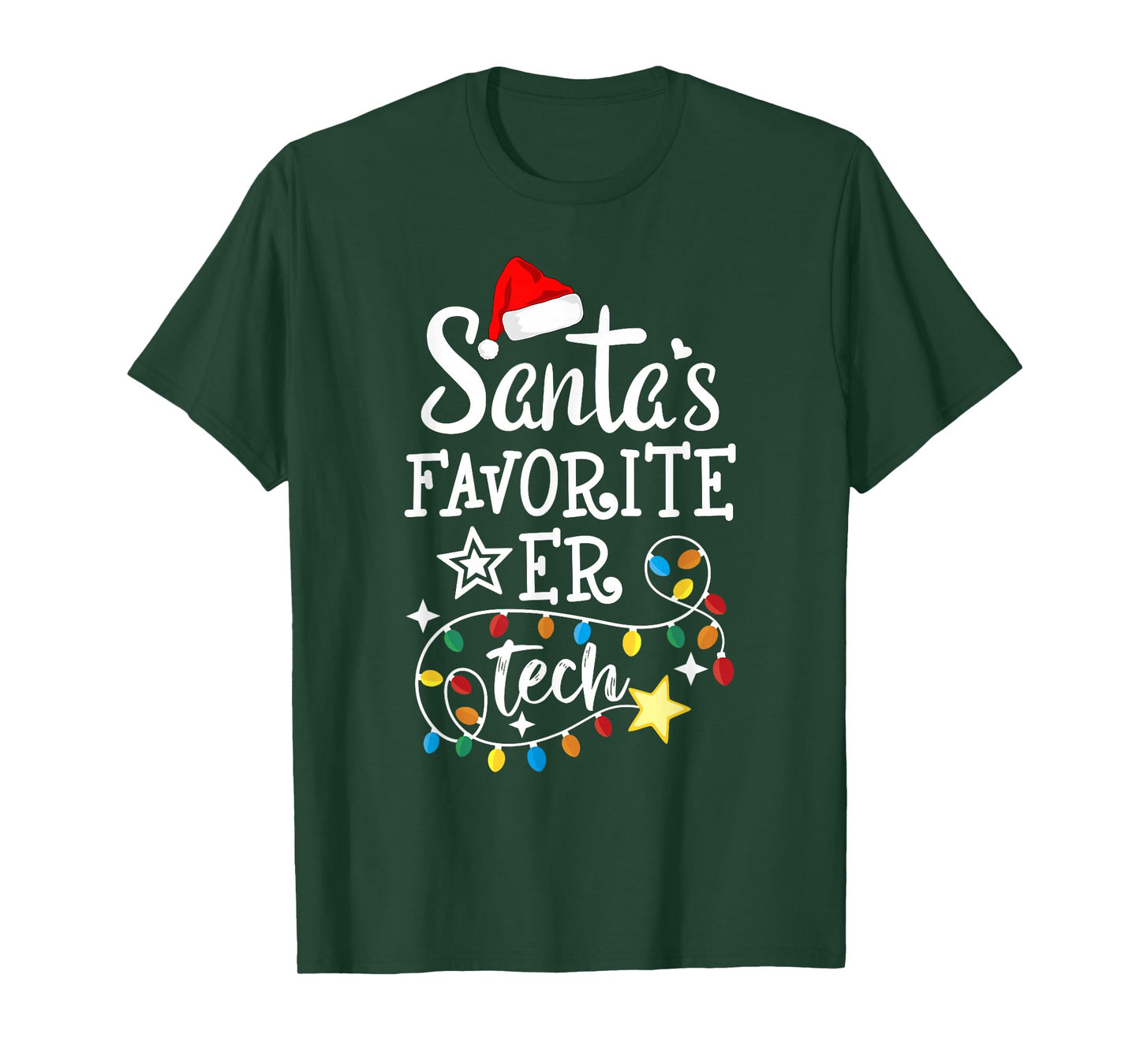 Christmas Emergency Room Technician Santa's Favorite ER Tech T-Shirt