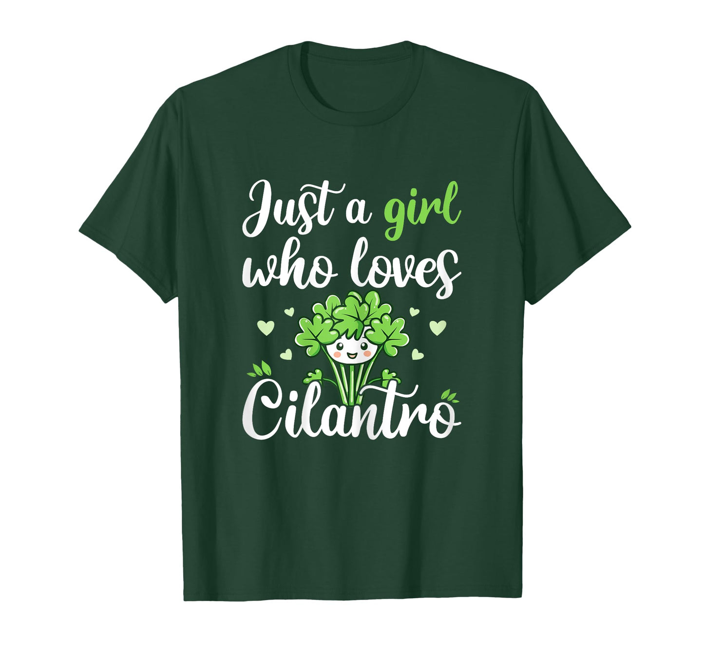 Cute Cilantro Herb Lover Just A Girl Who Loves Cilantro T-Shirt