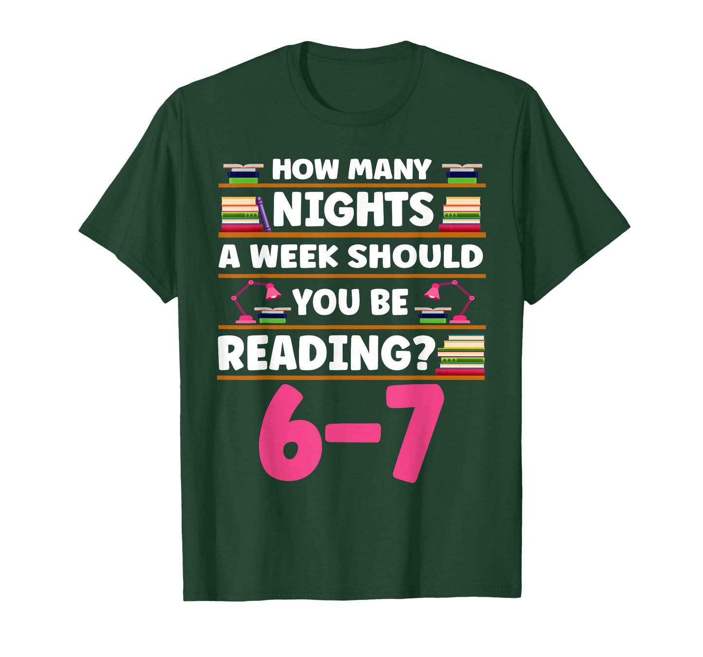Funny 6 7 Meme Book Lover Teachers Bookish Men Women Kids T-Shirt