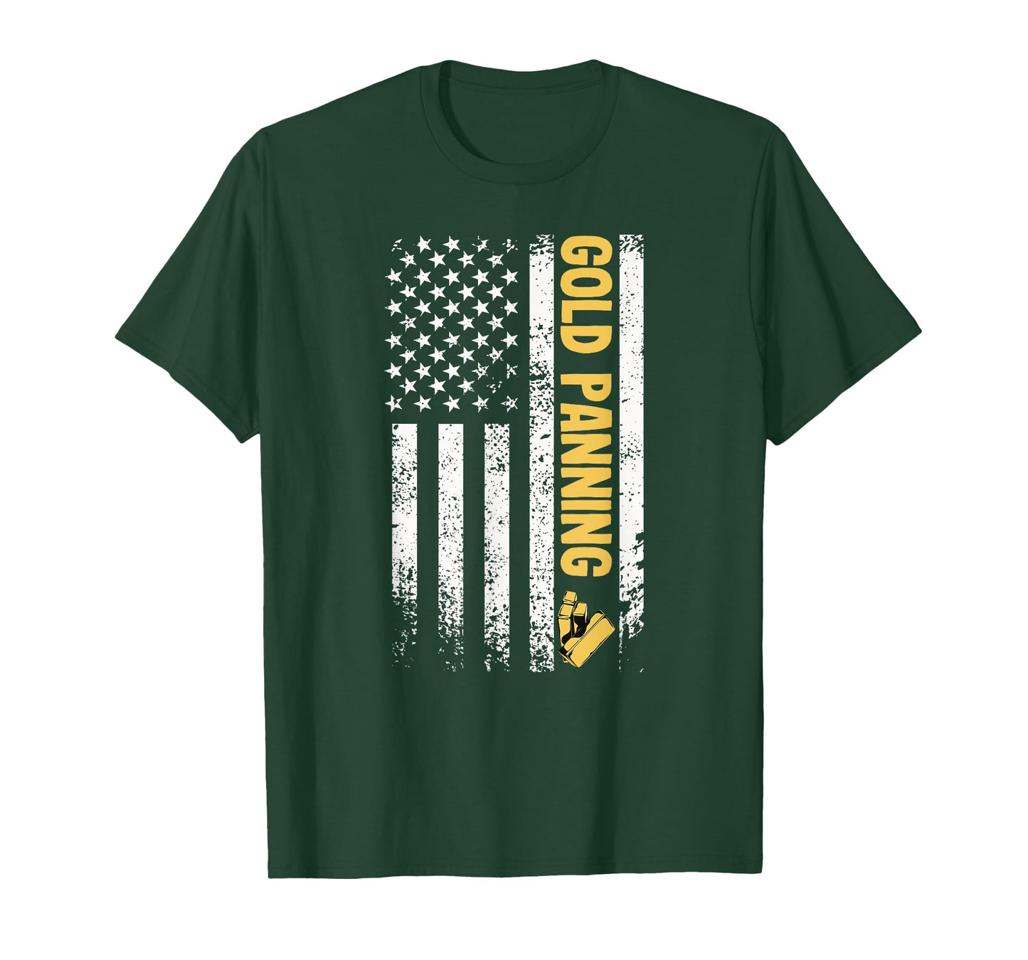 Gold panning usa flag gold miner prospecting gold digging T-Shirt