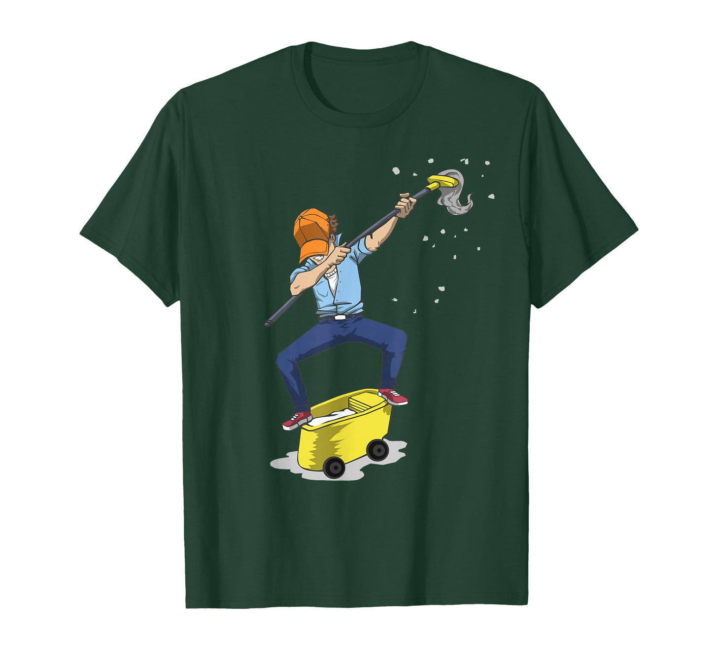 Dabbing Janitor Tshirt, Funny Dancing Gift for Custodian T-Shirt