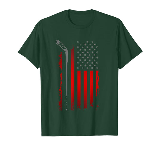 American Flag Hockey Apparel - Hockey Women Kids Men T-Shirt