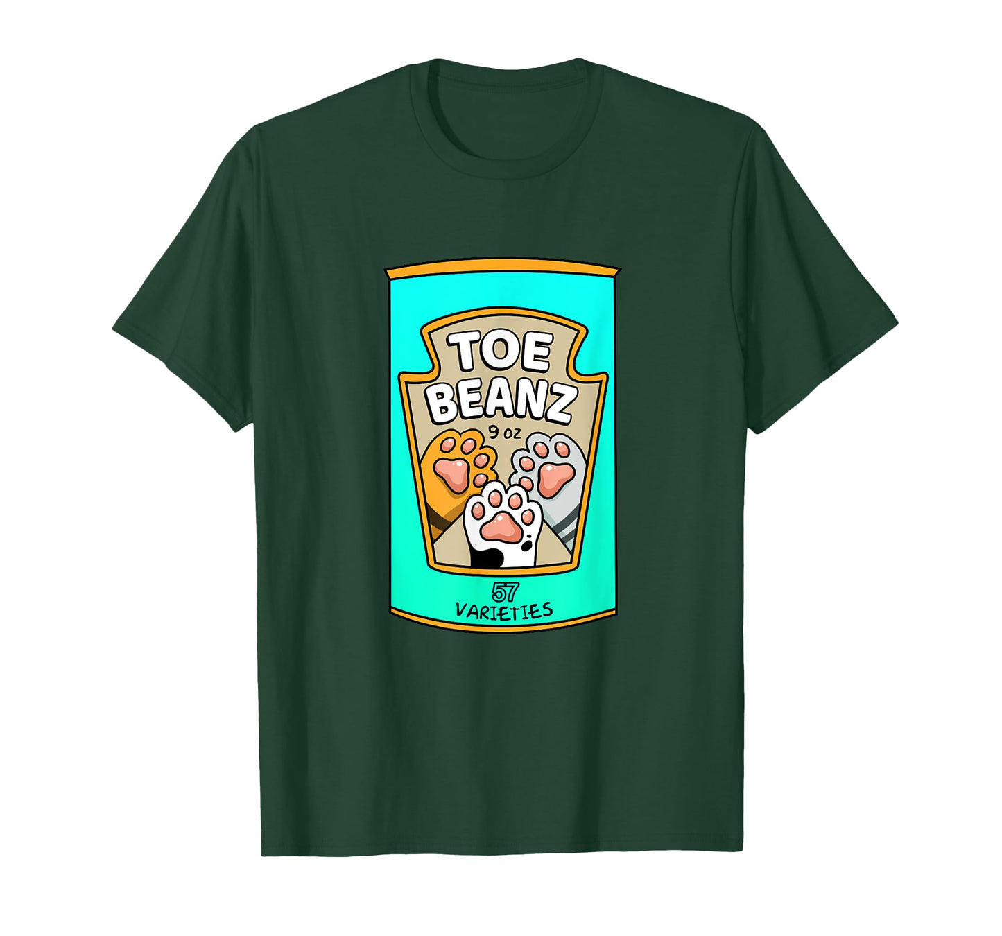 Toe Beanz! Super Cute Cat Paws Beans Funny Cat Lovers T-Shirt