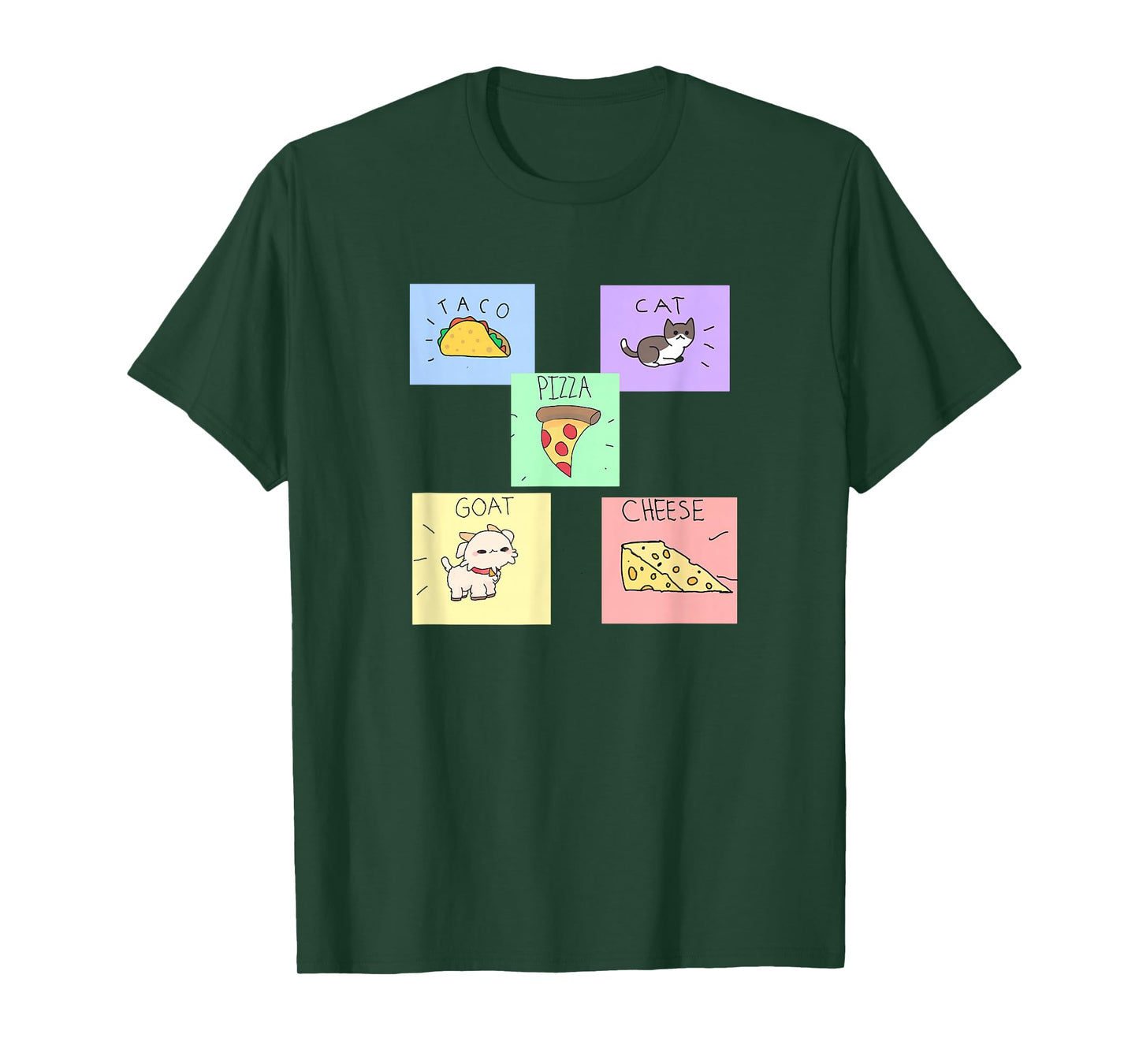 Taco Cat Goat Cheese Pizza Artwork T-Shirt