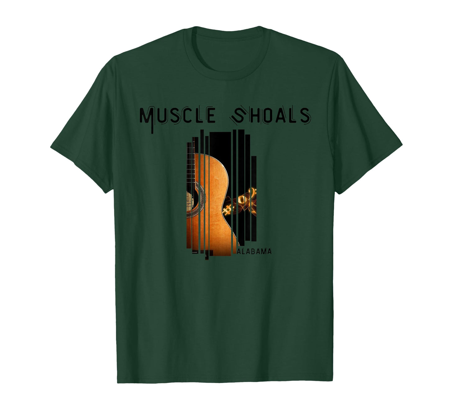 Muscle Shoals Alabama AL Distressed Grunge Text Music City T-Shirt