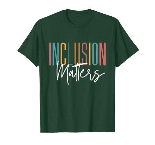 Autism Awareness Acceptance Inclusion Matters Women Kids T-Shirt Small
