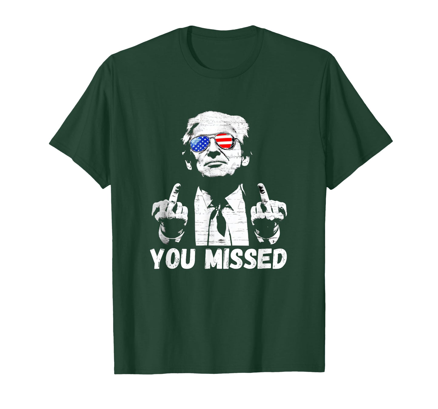 Donal Trump You Missed 2024 Middle Finger Funny T-Shirt