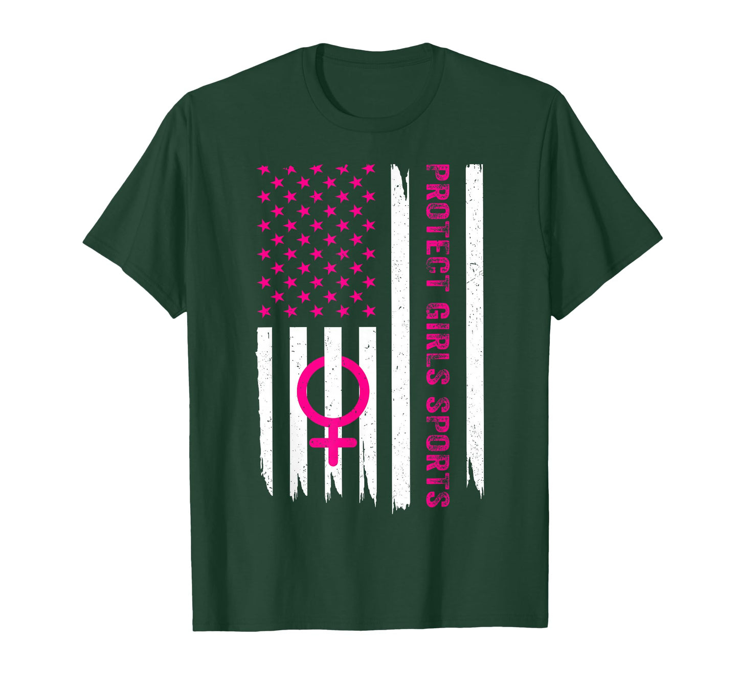 Protect Girls Sports, Support Women Girls Sport, US Flag T-Shirt