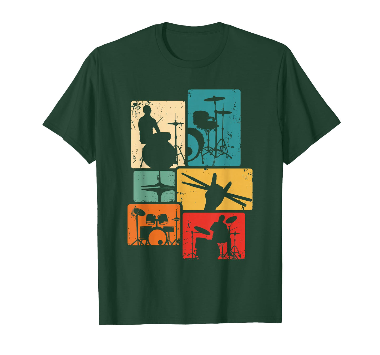 Drum Player Rock Music Drumsticks Drumming Vintage Drummer T-Shirt