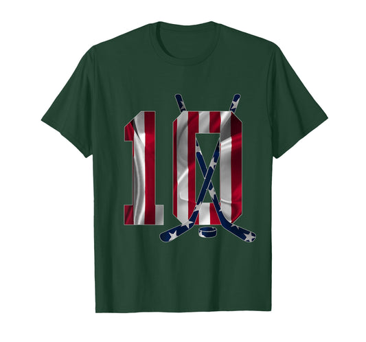 NUMBER 10 YEARS ICE HOCKEY 10TH BIRTHDAY T-Shirt