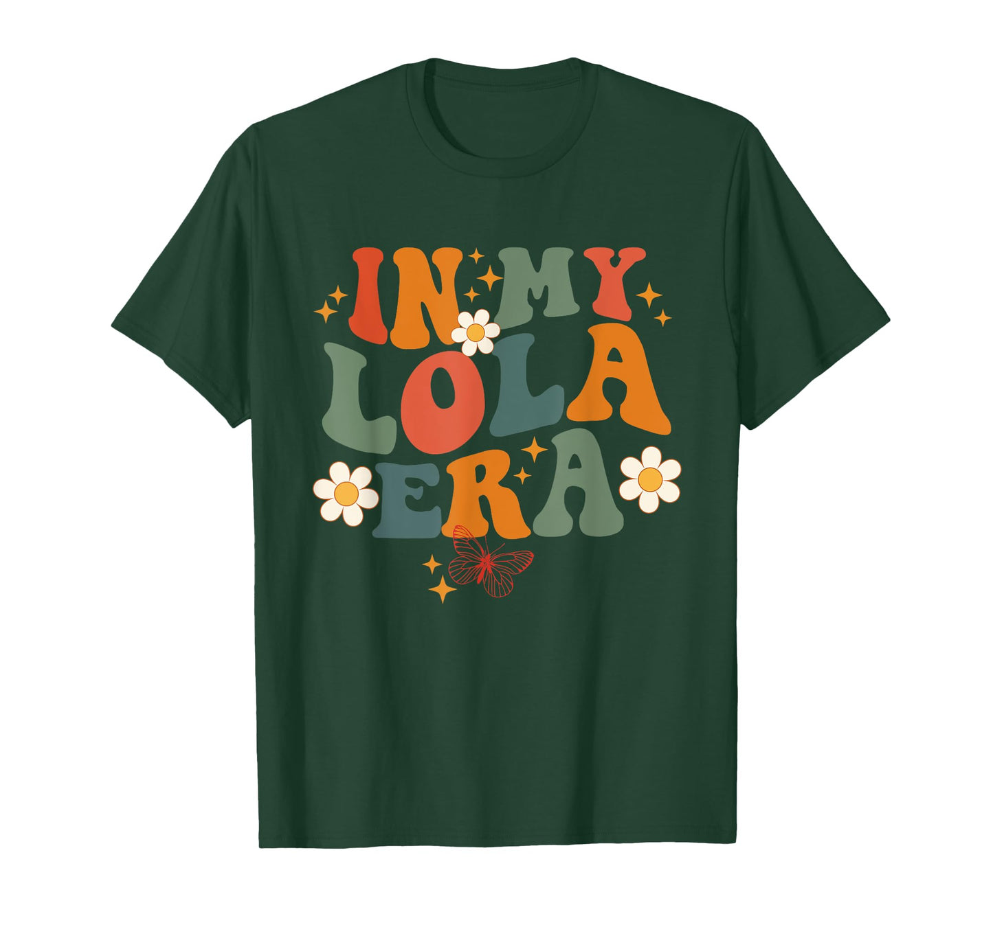 In My Lola Era Retro Groovy Family For Grandma Mother's Day T-Shirt