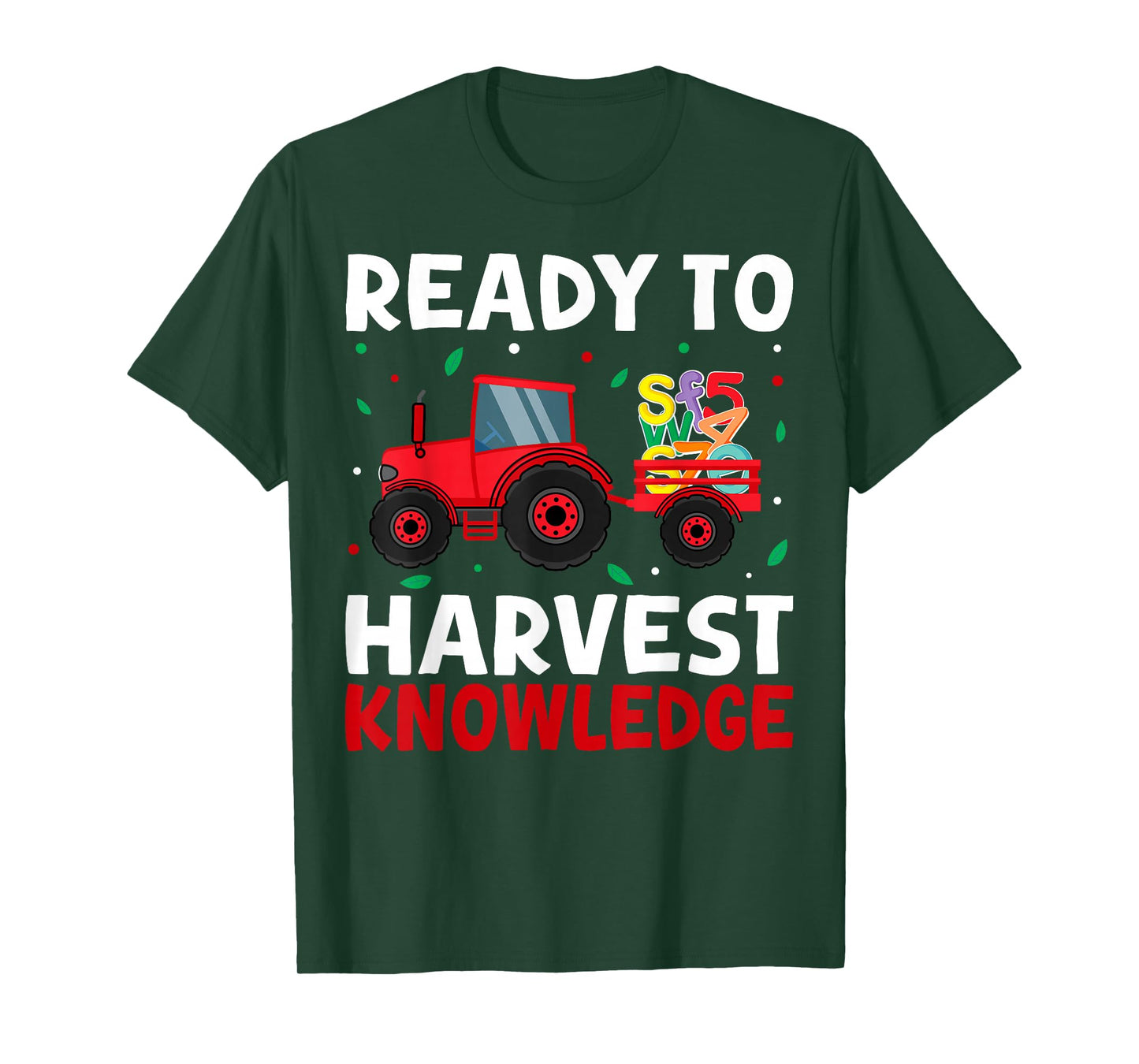 Back to School Teacher Farming Tractor Farmer Kids 100th Day T-Shirt
