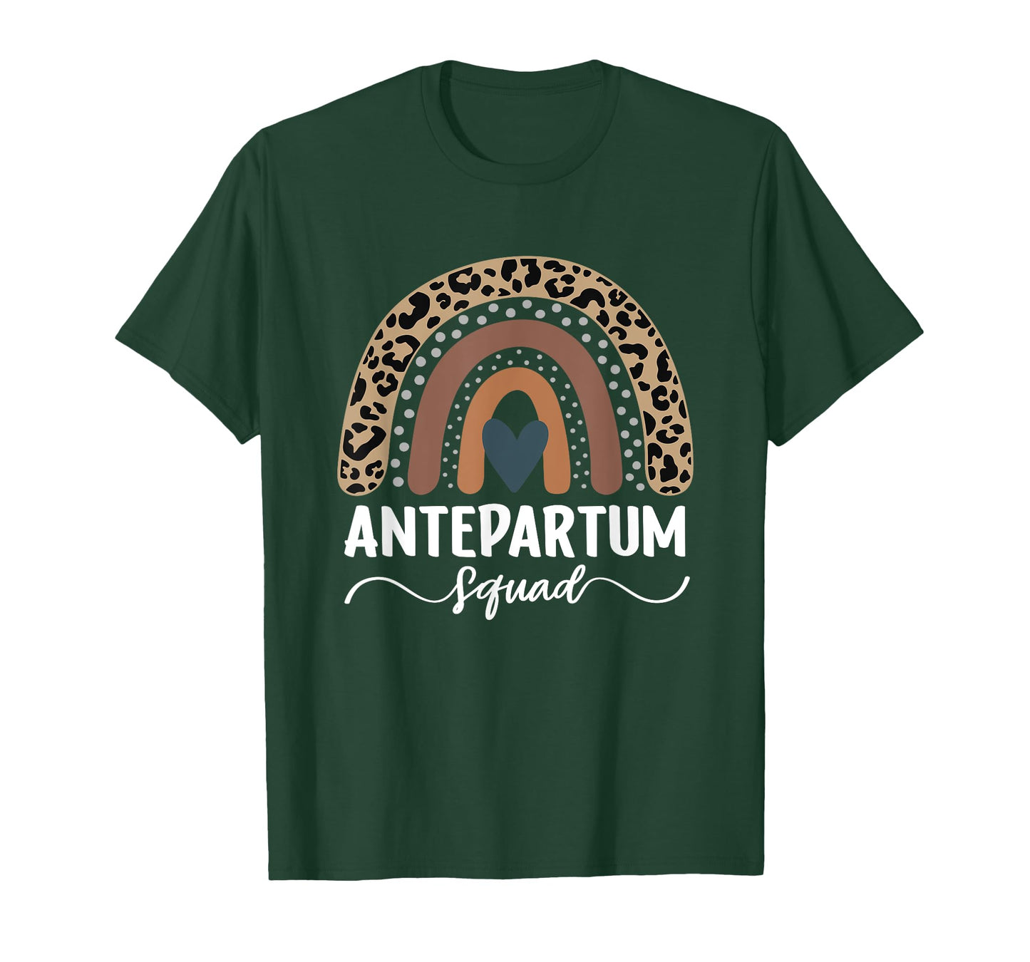 Antepartum Squad, Leopard Rainbow Antepartum Nurse T-Shirt