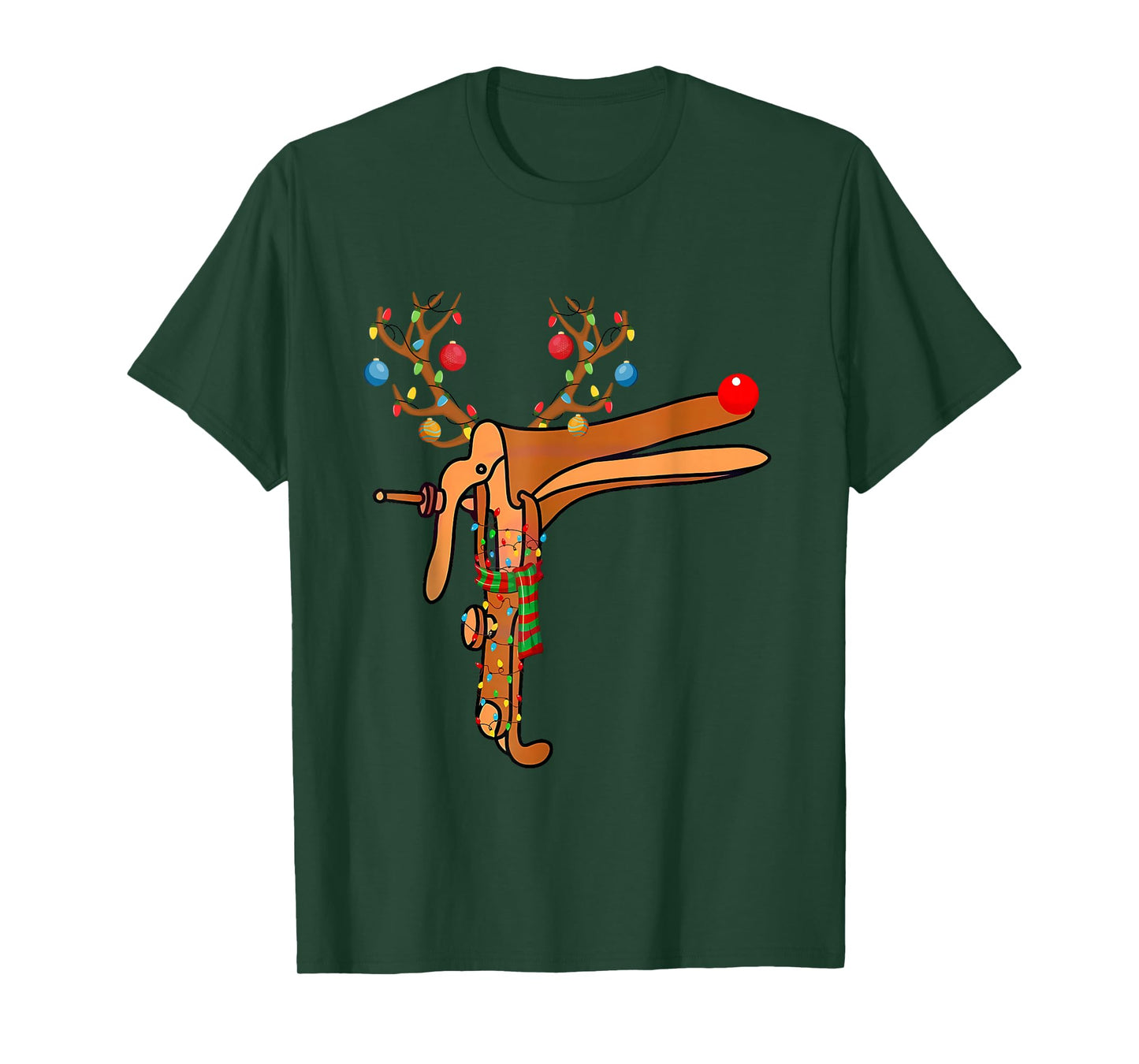 Christmas Speculum Reindeer Funny Xmas Nurse Midwife T-Shirt