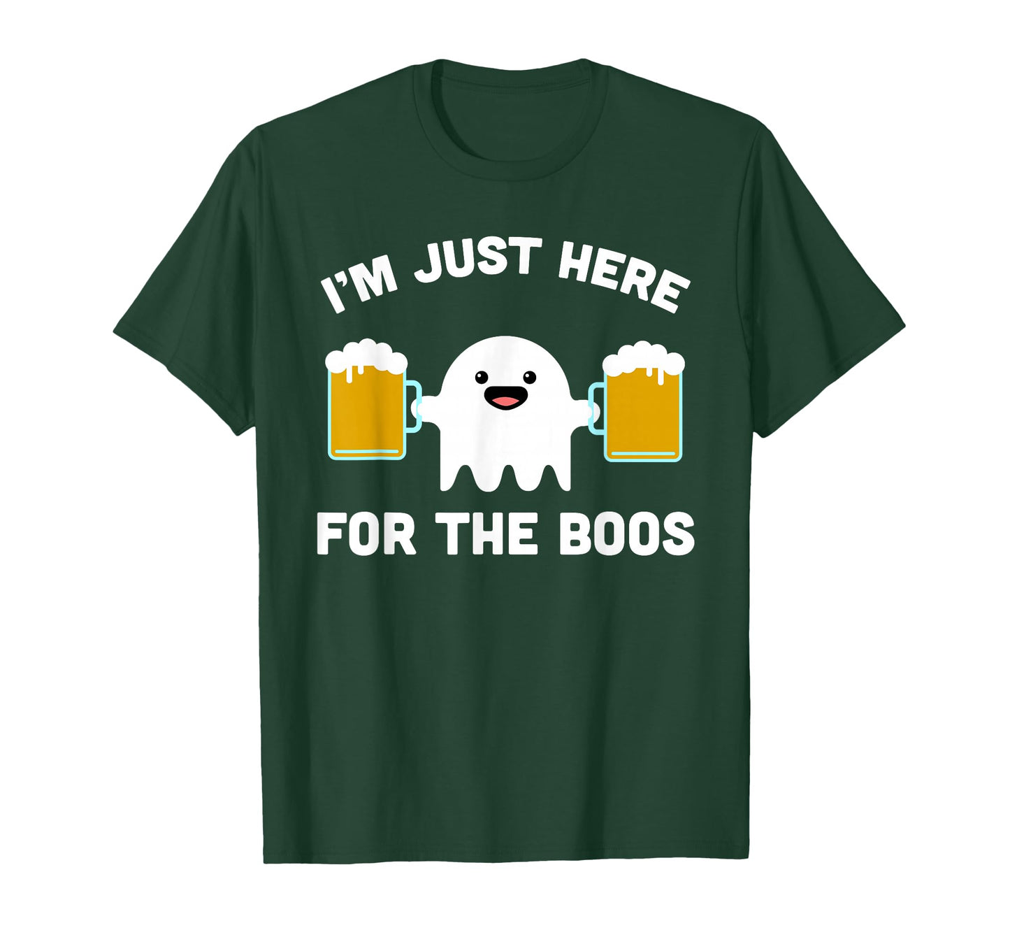 Bartender Halloween Costume Funny Ghost Here For The Boos T-Shirt