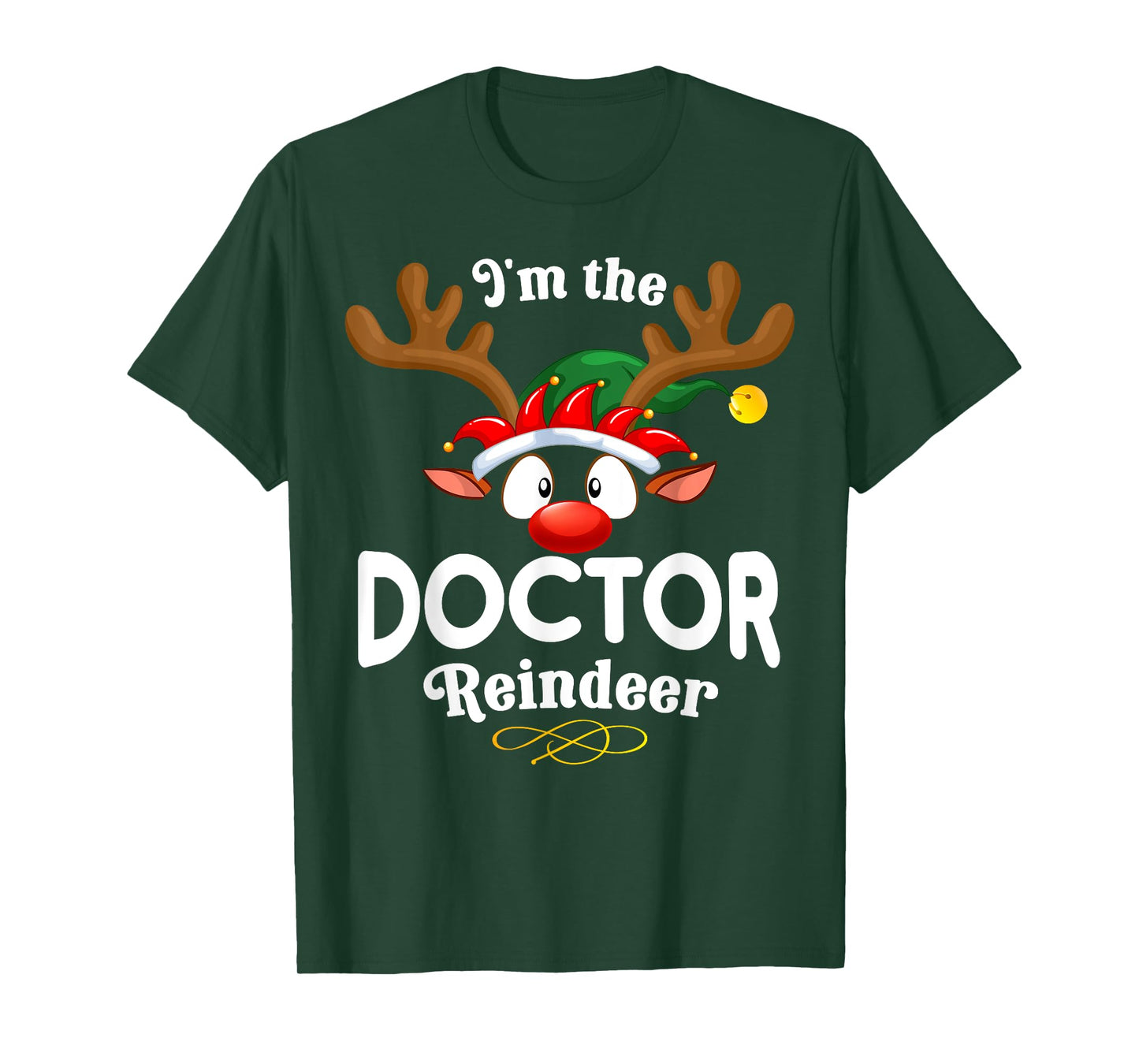 Christmas PJS Doctor XMas Reindeer Matching T-Shirt