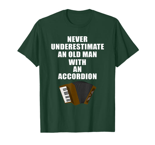 Cool Accordion Art For Grandpa Men Father Accordion Player T-Shirt