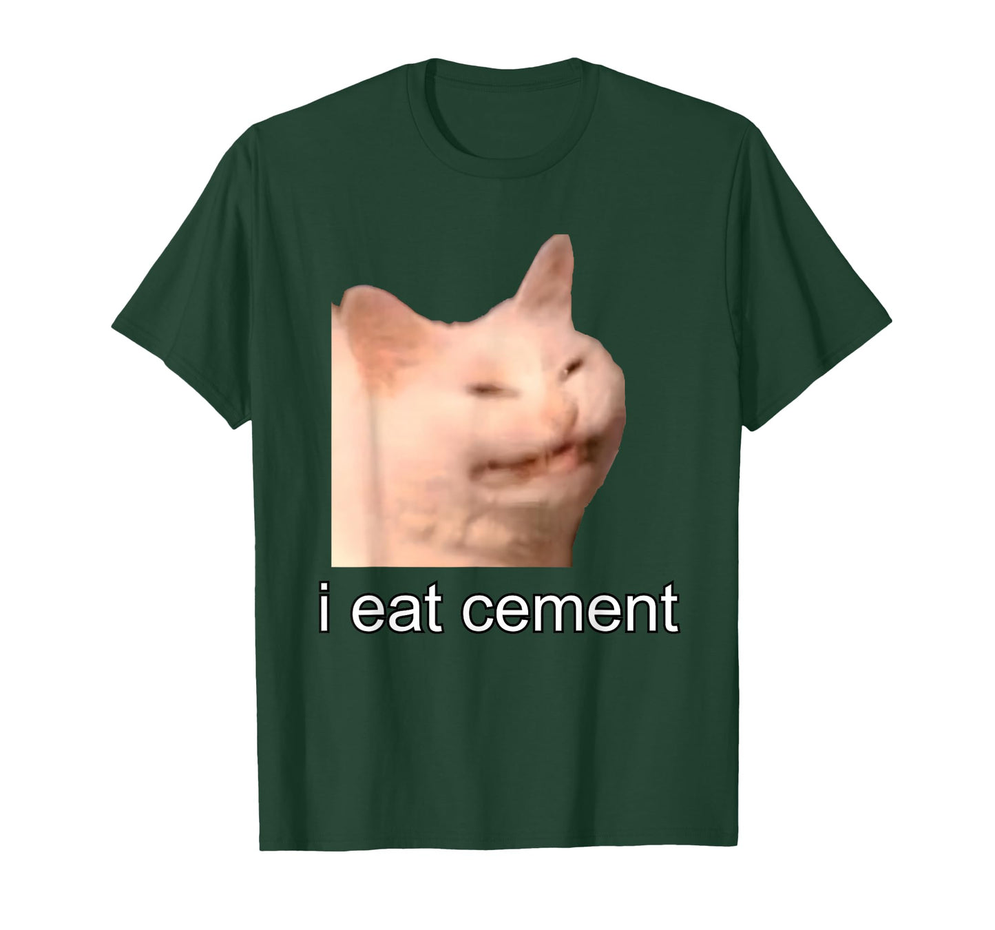 I Eat Cement Cursed Cat Funny Oddly Specific Meme T-Shirt