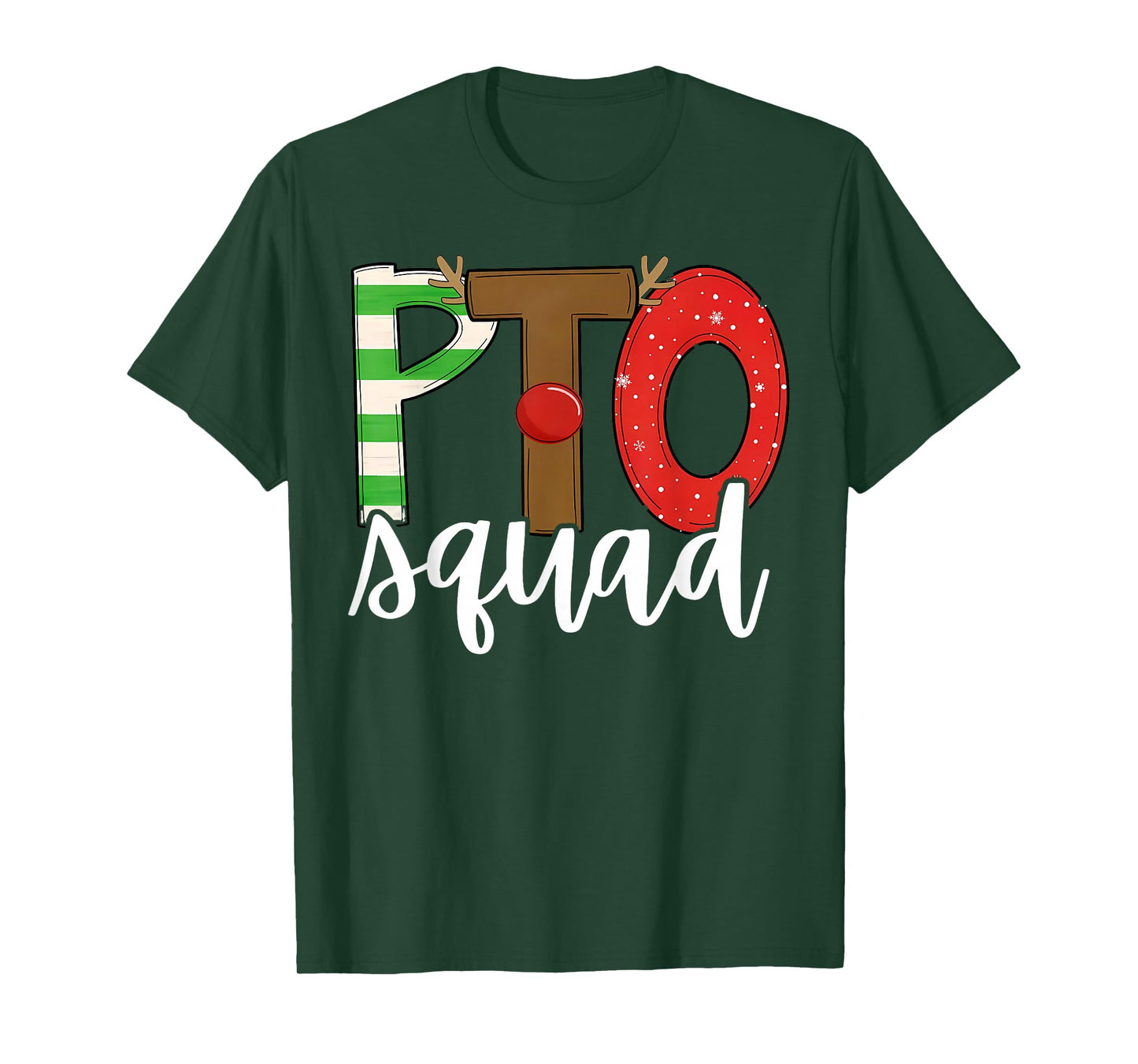 PTO Squad Reindeer Christmas Parent Teacher Organization T-Shirt