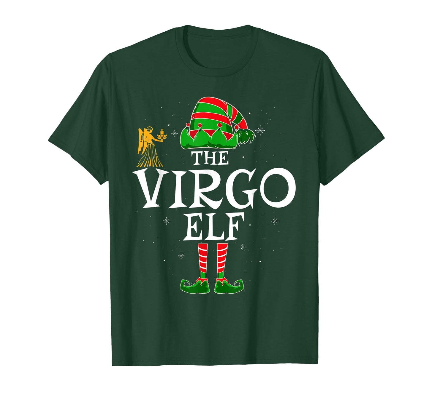 Virgo Elf Group Matching Family Christmas Funny Zodiac Sign T-Shirt