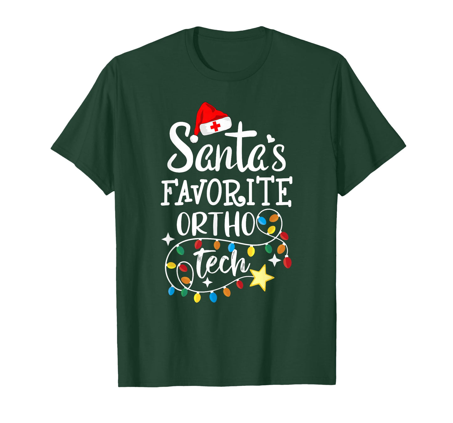 Christmas Orthopedic Technician Santa's Favorite Ortho Tech T-Shirt