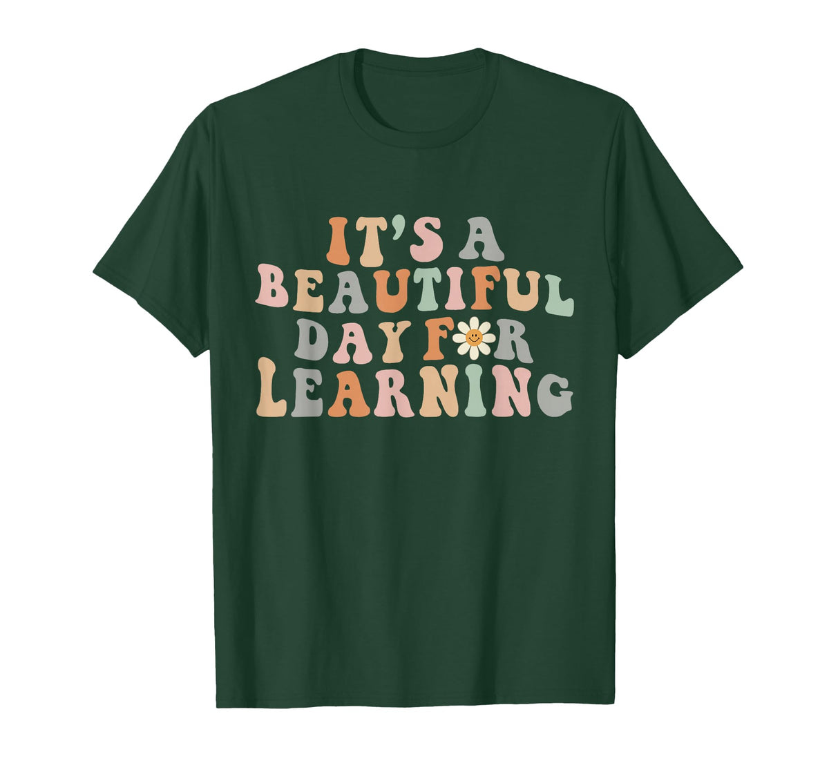 Its Beautiful Day for Learning Retro Teacher Students Women T-Shirt