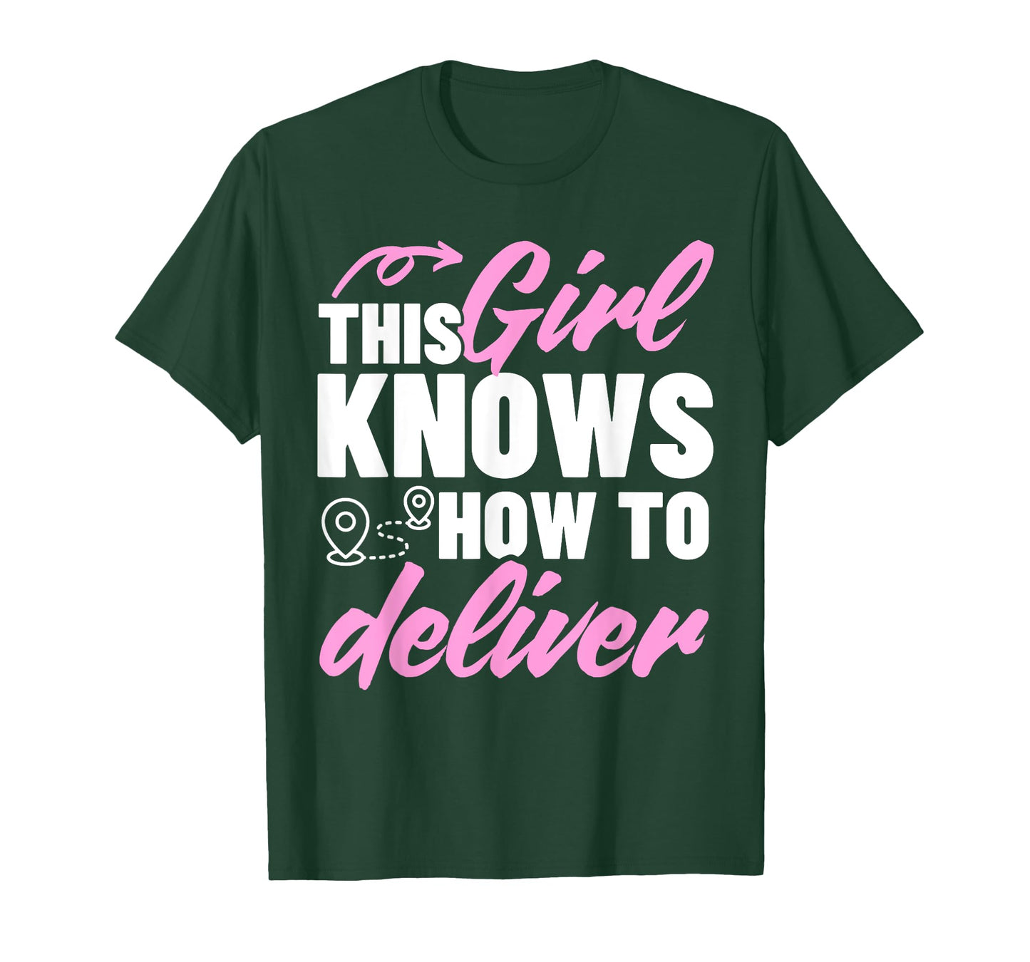 Cute Delivery Driver Art For Girl Women Delivery Services T-Shirt