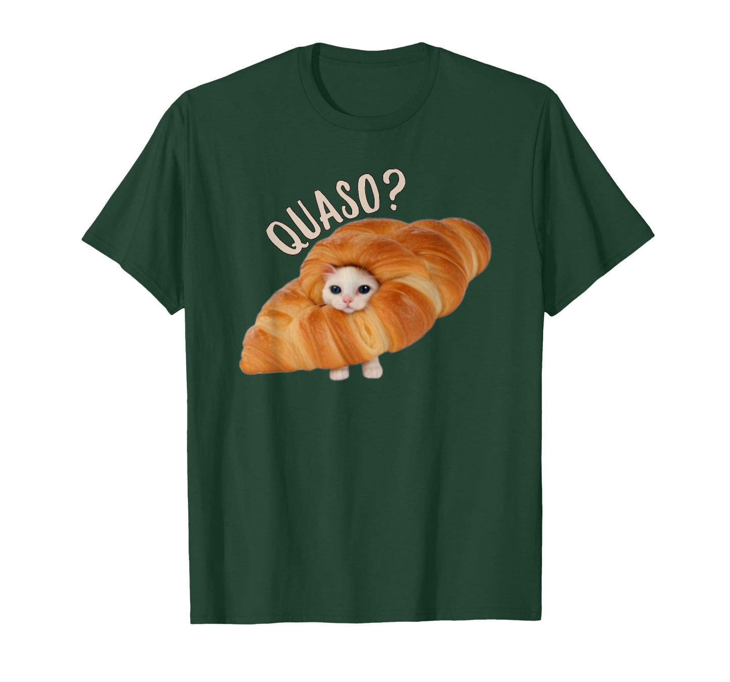 Funny Croissant Quaso Meme Cat Cake Pet Lover Men Women T-Shirt